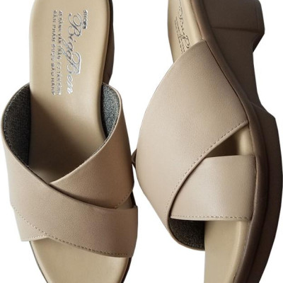 Dép Nữ Đế Xuồng BIGGBEN Da Bò Thật DX7