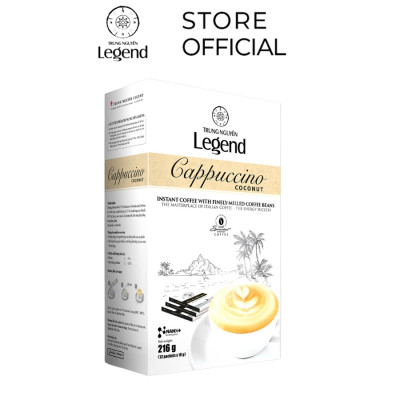 Cà Phê Trung Nguyên Legend Cappuccino Coconut – Hộp 12 Gói – Cà Phê Dừa Thơm Béo, Đậm Hương Vị Nhiệt Đới