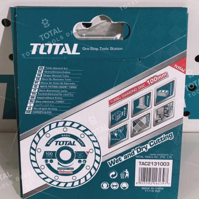 ĐĨA CẮT GẠCH KHÔ ƯỚT SIZE 100-230 TOTAL TAC2131003, TAC2131153, TAC2131803, TAC2132303 - HÀNG CHÍNH HÃNG