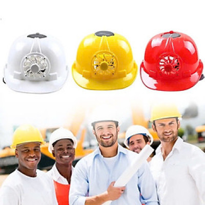 Mũ Bảo Hộ Lao Động Có Quạt Chạy Bằng Năng Lượng Mặt Trời An Toàn Hiện Đại: