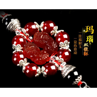 Cặp Nghê Đỏ Phong Thủy Treo Xe Ô Tô 