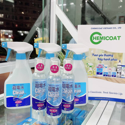 NƯỚC DIỆT KHUẨN ION KIỀM CLEAN SHU! SHU! 180mL TẨY RỬA - DIỆT KHUẨN - KHỬ MÙI không hóa chất từ Nhật Bản