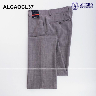 Quần âu nam Aligro màu xám kẻ,chuẩn form slimfit, tôn dáng ALGO1037