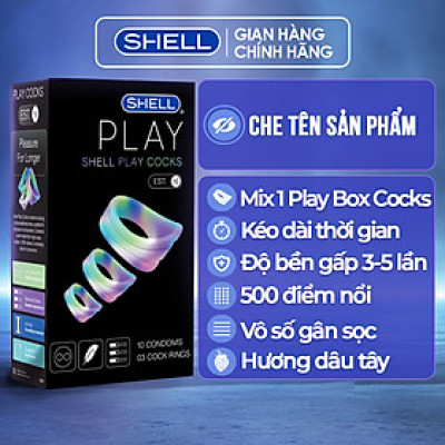 Bao cao su Shell Play Cocks - Tổng hợp 6 tính năng + 1 Play Box Cocks | SHELL CHÍNH HÃNG