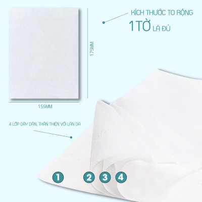 Khăn giấy rút treo tường đa năng Mylan 4 lớp bột gỗ nguyên chất an toàn tiện dụng