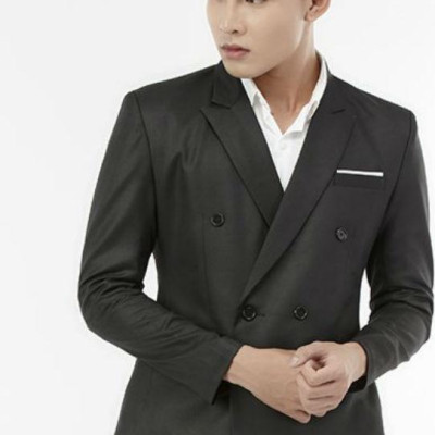 Áo Vest Nam 6 Nút Tay Dài Titishop AVN124 - Đen