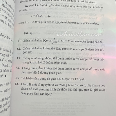 Sách Cơ sở lí thuyết Galois