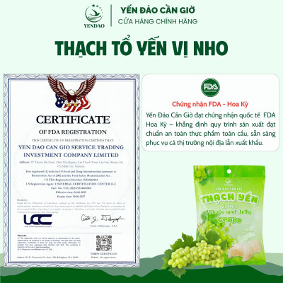 Yến Đảo - Thạch Yến Vị Nho, Bổ Sung Năng Lượng, Thanh Mát Mỗi Ngày