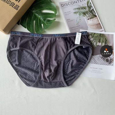 Hộp 4 Quần Lót Nam Tam Giác Thông Hơi, Quần Sịp Nam Nhật Lưới Kháng Khuẩn