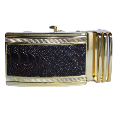 HJ9413-14-15-16 - Đầu khóa da đà điểu Huy Hoàng 4 phân đầu vàng màu đen, nâu đất, vàng bò, nâu đỏ