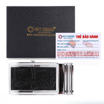 HC9116-17-18 - Đầu khóa da bò Huy Hoàng 3,5 phân đầu trắng màu đen, nâu, vàng bò