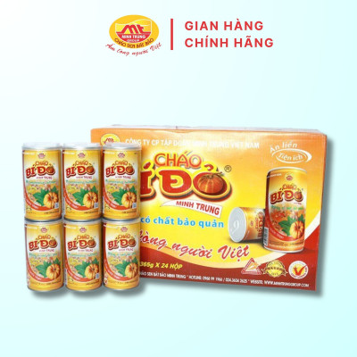 Cháo bí đỏ Minh Trung 365g - Cháo Bí Đỏ 24 (thùng 24 lon)