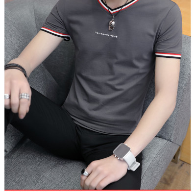 Áo thun nam ngắn tay cổ tim body thời trang SITAKI cao cấp ATN06