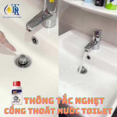 Bột Thông Cống Cực Mạnh,Tẩy Lồng Máy Giặt,Thông Bồn Cầu,Thông Bồn Rửa Bát Rửa Mặt Dr.C Be-easy 100g