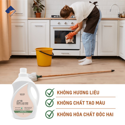 Nước Lau Sàn Hữu Cơ Bồ Hòn ECOCARE 1L-4L Hương Cam Sả/Chanh Gừng Đuổi Muỗi Đuổi Côn Trùng, Khử Mùi Hiệu Quả