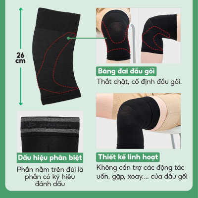 Đai bảo vệ đầu gối loại mềm Phiten supporters knee soft type AP253014/AP253016