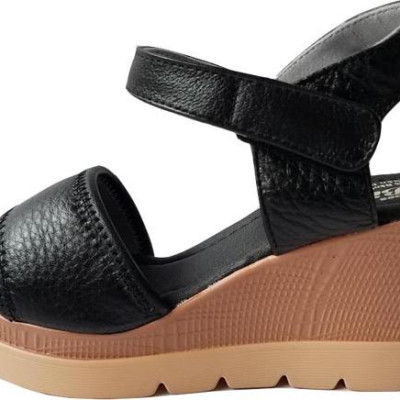 Giày Sandal Nữ Đế Xuồng BIGGBEN Da Bò Cao Cấp SDX11