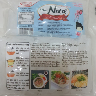 Combo 5 Gói Phở Nưa Vị Nguyên Das Keto 240g