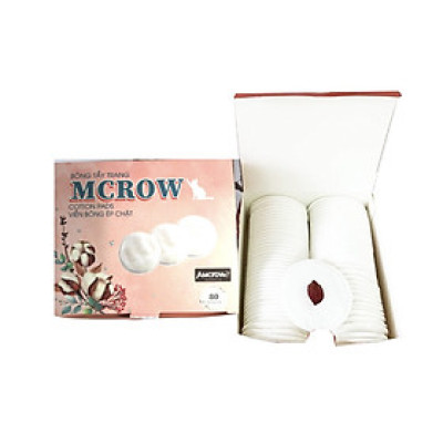 Bông tẩy trang tròn hộp 80 miếng Mcrow -Màu Hồng