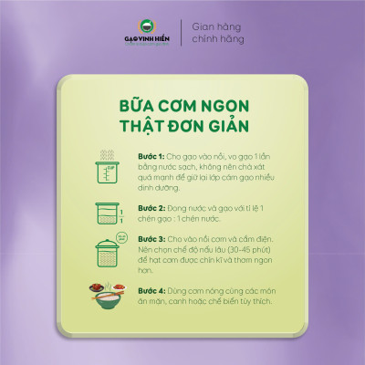 Gạo ST25 Harmony Vinh Hiển 5KG - Dẻo mềm, thơm ngon, cao cấp - Vị ngon hòa quyện