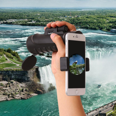 Kính viễn vọng nhỏ gọn 10x42 gắn bộ điều hợp điện thoại thông minh