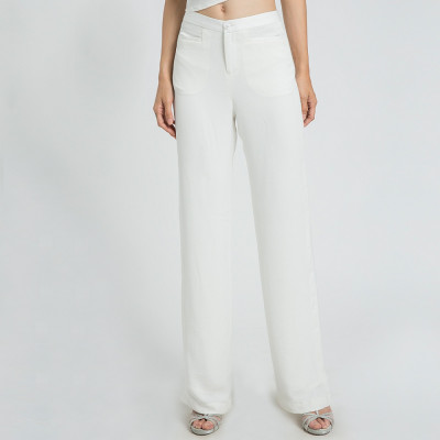 Quần Ống Suông Quần Tây Nữ Thời trang thiết kế Hity PAN032 (Trắng Kim Cương)