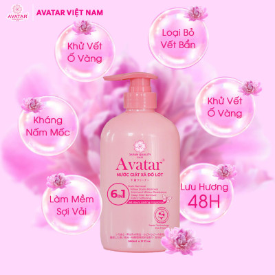 Nước Giặt Đồ Lót Lưu Hương 48 Hours 6 In1 Hương Anh Đào Ngọt Ngào Avatar (Chai 500 mL)