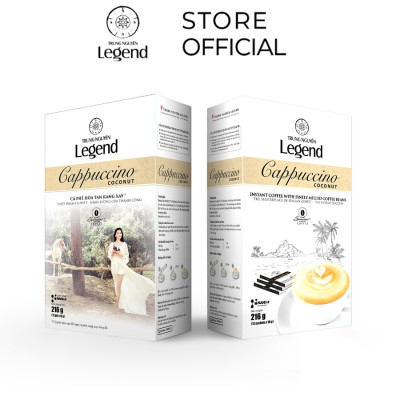 Cà Phê Trung Nguyên Legend Cappuccino Coconut – Hộp 12 Gói – Cà Phê Dừa Thơm Béo, Đậm Hương Vị Nhiệt Đới