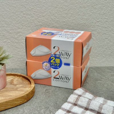 Set 2 Hộp Bông Tẩy Trang Cao Cấp Cotton Labo 2 Way (80 Miếng/Hộp)