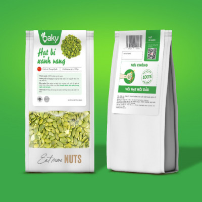 Hạt Bí Xanh Rang Oaky - Túi 150g