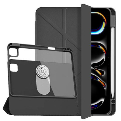 Bao Da Cao Cấp Xoay 360 Cho iPad Pro 11 inch M4 2024 hiệu WIWU Rotative Magnetic Case Tháo Rời Kèm Khe Bút Chống Sốc - Hàng chính hãng