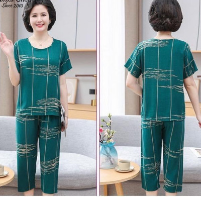 Đồ bộ trung niên cho bà cho mẹ, chất liệu mát, thấm hút mồ hôi, đồ bộ nữ kiểu set đi chơi , bộ đồ trung niên TN01