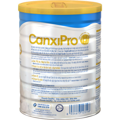 Sữa bột Vinamilk CanxiPro 900g (Hộp thiếc) - Sữa bổ sung Canxi cho người già cao tuổi, Tốt cho xương khớp - 900g