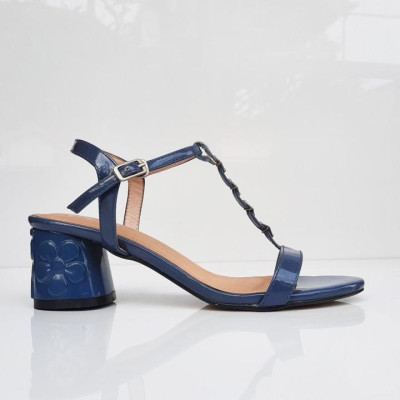 Sandal gót hoa cao cấp hot trend  quai da mềm mại 20751