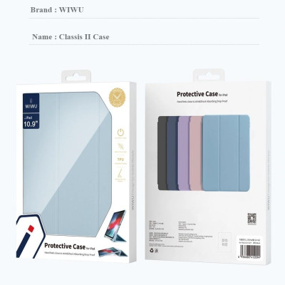 Bao da gập siêu mỏng nhẹ cho IPad Gen 9 /10 2022 , Pro 11 inch M4 , Air 4 / 5 / 6 M2 2024 hiệu WIWU Classic Case - Hàng chính hãng