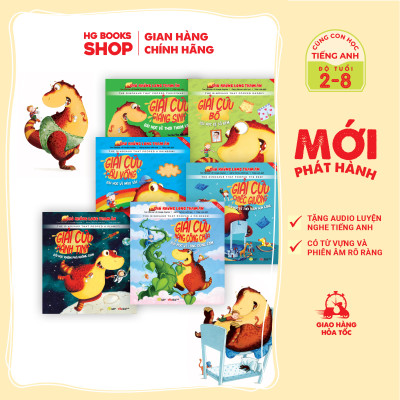 Combo Sách Tình bạn diệu kỳ + Chú khủng long tham ăn-Sách Song ngữ, phát triển IQ, EQ cho bé từ 2-8 tuổi. Tặng File Nghe