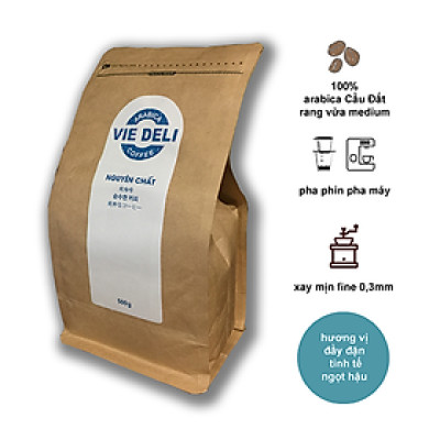Cà phê bột Arabica Viedeli, túi 500g