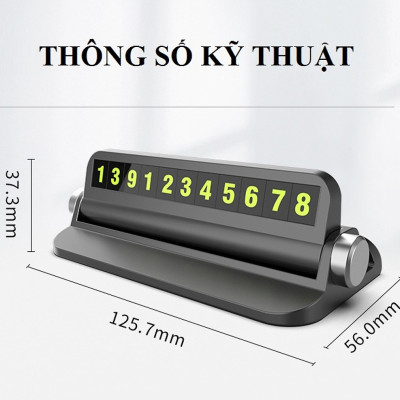 Bảng số điện thoại gắn taplo ô tô kiêm giá để điện thoại