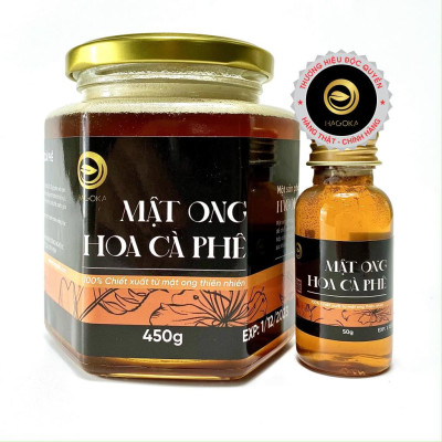 Mật ong hoa cà phê nguyên chất loại 450g lọ thủy tinh