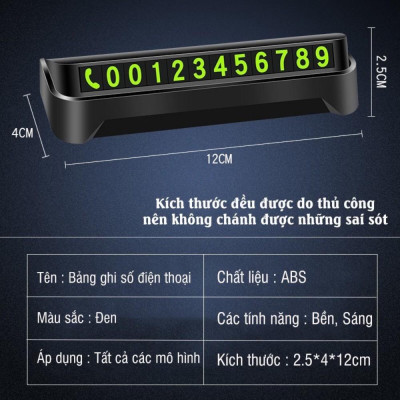 Bảng ghi số điện thoại ô tô khi dừng đỗ , thẻ ghi số điện thoại ô tô khi dừng đỗ 