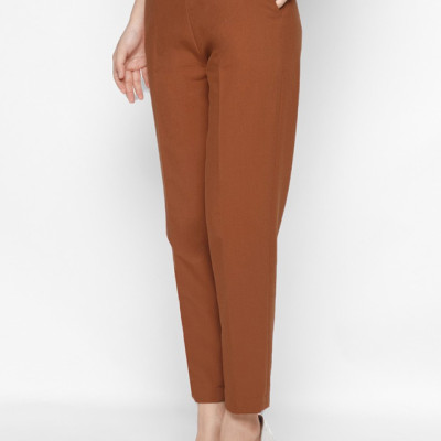 Quần Dài Không Li De Leah - Cam Nâu