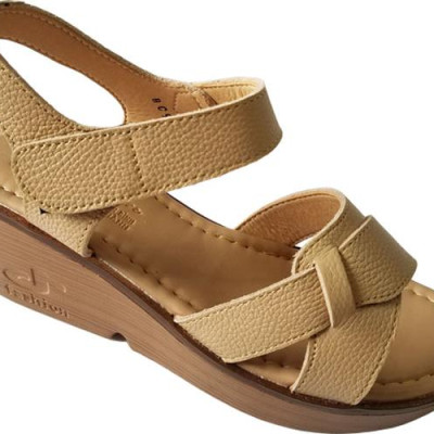 Giày Sandal Nữ Đế Xuồng BIGGBEN Da Bò Thật SDX14