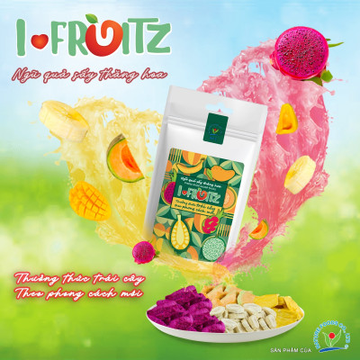 I.FRUITZ- Ngũ quả Sấy Thăng Hoa (Mít, Xoài, Dưa Lưới, Chuối, Thanh Long)_Công Nghệ Nhật