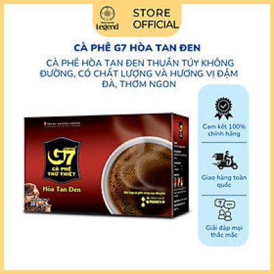 Cà Phê Hòa Tan G7 Trung Nguyên – G7 Đen – Hộp 15 Gói – Cà Phê Đen Thuần, Không Đường, Vị Mạnh