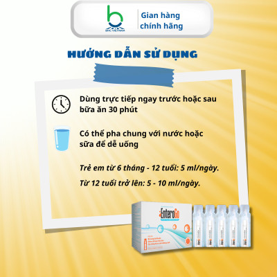 Men Vi Sinh ENTEROGO Bổ Sung 3,5 Tỷ Lợi Khuẩn, Hỗ Trợ Cân Bằng Hệ Vi Sinh Đường Ruột - 20 hộp
