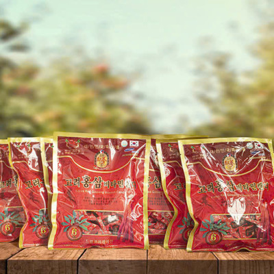 Kẹo Hồng Sâm Vitamin Hàn Quốc - Ginseng House Gói 200g