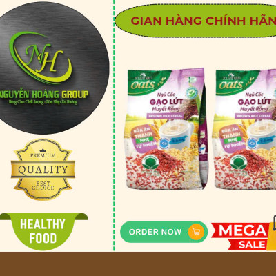 COMBO10: Gói Ngũ Cốc Gạo Lứt Huyết Rồng ít đường 400g( Tặng 1 Gói Yến Mạch)