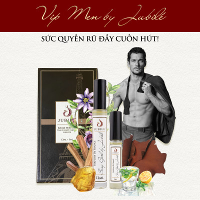 Vip Men by Jubilé - Tinh dầu nước hoa Pháp nữ Dạng lăn 12ml Thơm Lâu, Sang Trọng, Quyến Rũ