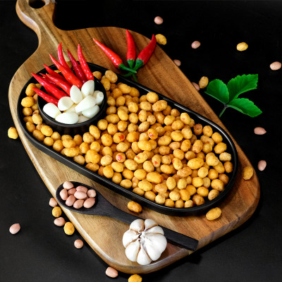 Đậu phộng tỏi ớt 260g DGfoods/Chili & garlic coated peanuts/Ăn chay được/ HVNCLC/ Đặc sản Cần Thơ