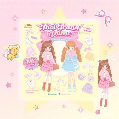 Sách - Sách Bóc Dán - Thời Trang Anime - Công Chúa Nơ Hồng